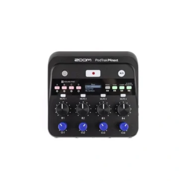 Zoom PodTrak P4next – AI-Powered Portable Podcast Production Studio Zoom PodTrak P4next – AI-Powered Portable Podcast Production Studio