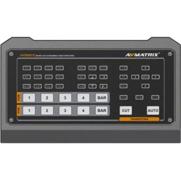 AVMATRIX Micro 4-Channel HDMI & DP Video Switcher with Streaming and Recording, HVS0401E