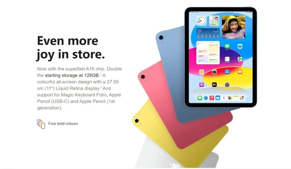 Apple 11 inch iPad A16 Chip (128GB, Wi-Fi Only, Yellow