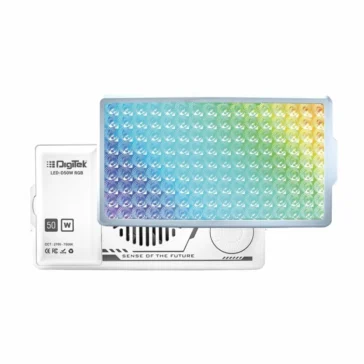 Digitek (LED-D50W RGB) 50W Portable RGB LED Video Light with Hot Shoe Adapter & Soft Diffuser Cover