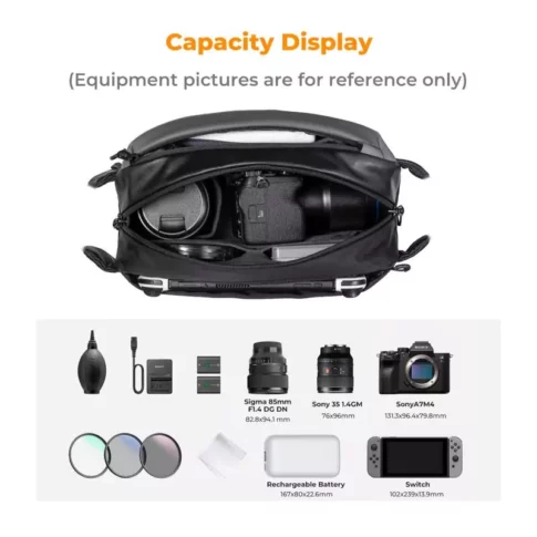 K&F Concept Alpha Camera Sling Bag 10L Photography Shoulder Bag, Compatible with Canon Nikon Sony Camears DJI Mavic Drones - Sling Bag10L Urban Wander 01 (Grey) (8) K&F Concept Alpha Camera Sling Bag 10L Photography Shoulder Bag, Compatible with Canon Nikon Sony Camears DJI Mavic Drones - Sling Bag10L Urban Wander 01 (Grey) (8)