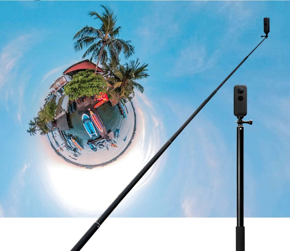 Meters Long Extended Invisible Selfie Stick Monopod Pole with
