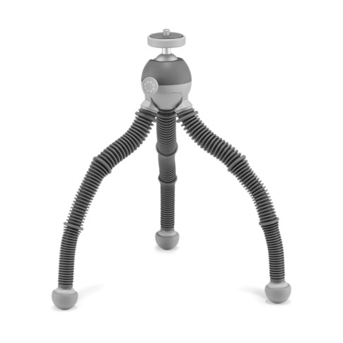 Joby PodZilla Flexible Tripod Medium Kit Gray with Phone Clamp & Double Cold Shoe Attachment, JB01731-BWW