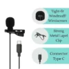 Lavalier Clip-On Type-C Microphone for Insta-360 ONE X4- Professional without Needing a Mic Adapter - Lightweight, 1.5m Cable Length, Black (3)