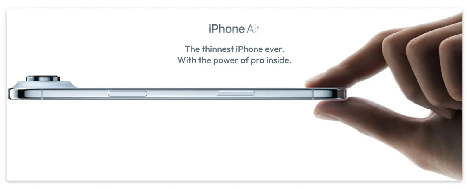 Apple iPhone Air (256GB, Sky Blue) – Design Info