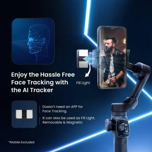 Digitek (DSG-009F) AI 3 Axis Wide Angle Smartphone Gimbal (7) Digitek (DSG-009F) AI 3 Axis Wide Angle Smartphone Gimbal (7)