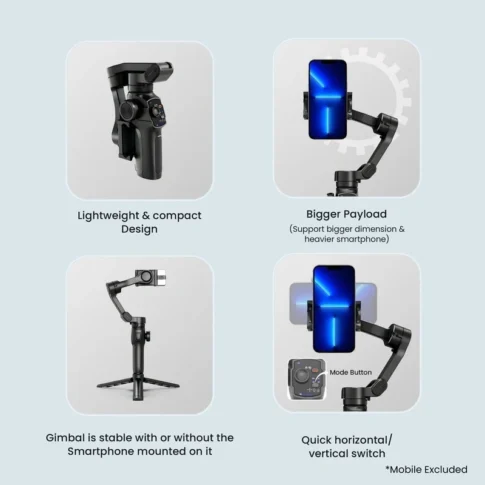 Digitek (DSG-009F) AI 3 Axis Wide Angle Smartphone Gimbal (8) Digitek (DSG-009F) AI 3 Axis Wide Angle Smartphone Gimbal (8)