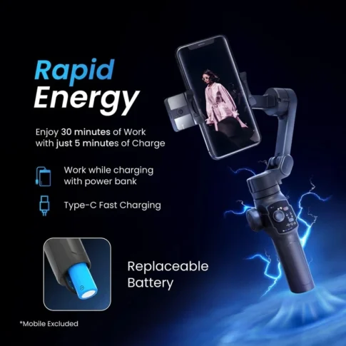 Digitek (DSG-009F) AI 3 Axis Wide Angle Smartphone Gimbal (9) Digitek (DSG-009F) AI 3 Axis Wide Angle Smartphone Gimbal (9)