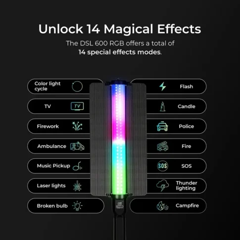 Digitek (DSL 600 RGB) 35W Bi-Color + 30W RGB LED Video Stick Light with Barndoors (9) Digitek (DSL 600 RGB) 35W Bi-Color + 30W RGB LED Video Stick Light with Barndoors (9)