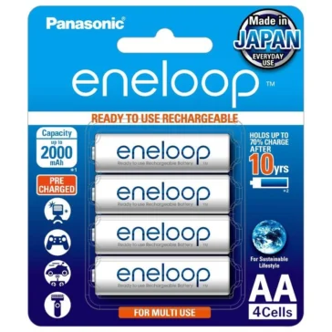 Panasonic Eneloop AA Rechargeable Ni-MH Batteries 2000mAh Pack of 4