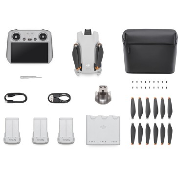 DJI Mini 3 with DJI RC Remote (Fly More Combo Kit) - 3 Batteries + Display Controller