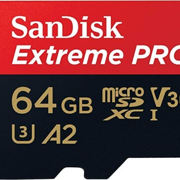 SanDisk 64GB Extreme Pro microSD UHS I Card, 200MB/s Read, 90MB/s Write for 4K Video on Smartphones, Action Cams & Drones