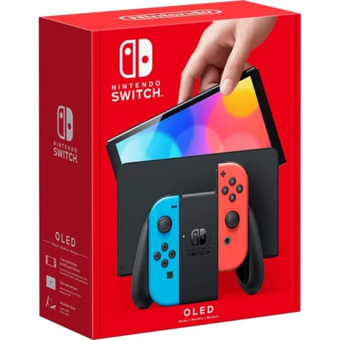 Nintendo - Switch – OLED Model w Neon Red & Neon Blue (1)