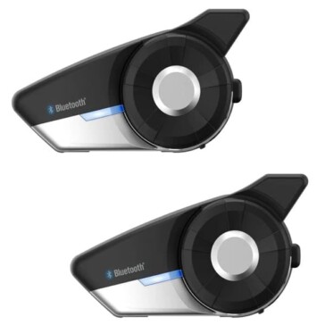 Sena 20S EVO Motorcycle Bluetooth Headset Communication System with HD Speakers, Dual Pack