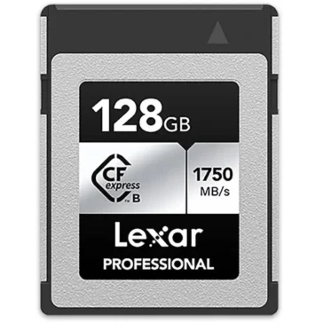 Lexar 128GB Professional CFexpress Type B SD Memory Card (Silver Series)
