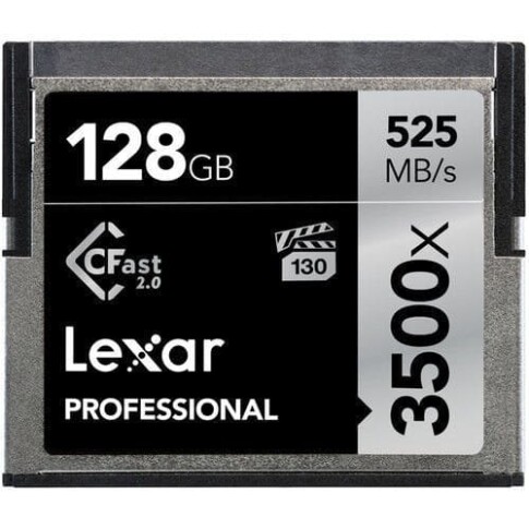 Lexar 3500x CFast 2.0 card 525mbps, 128GB (1)