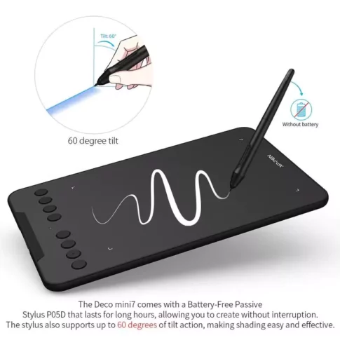 XP Pen Deco Mini7 7 x 4.37 inch Graphics Tablet (Black, Connectivity - USB) (6) XP Pen Deco Mini7 7 x 4.37 inch Graphics Tablet (Black, Connectivity - USB) (6)