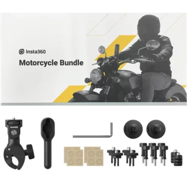Insta360 Motorcycle Bundle with Flexible Adhesive Mount, For Insta360 x3 / x4 & Other Action Cameras
