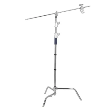 E-Image LCS-06 10.75 Feet Photography Light C-Stand, Detachable Base, Grip Kit & Extension Arm with Payload 10 Kg