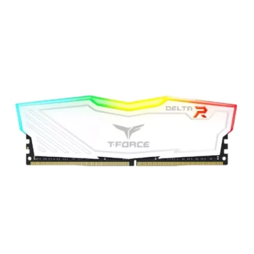 T-Force Delta RGB 16GB (1x16GB) 3600MHz DDR4 CL18 Gaming Desktop RAM (White)