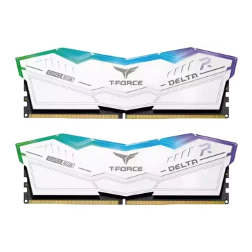 T-Force Delta RGB 32GB (2x16GB) 5200MHz DDR5 Desktop RAM,White