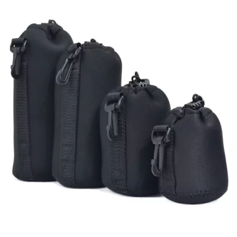 Pack of 4 Thick Protective Neoprene Lens Case Pouch Set (1)