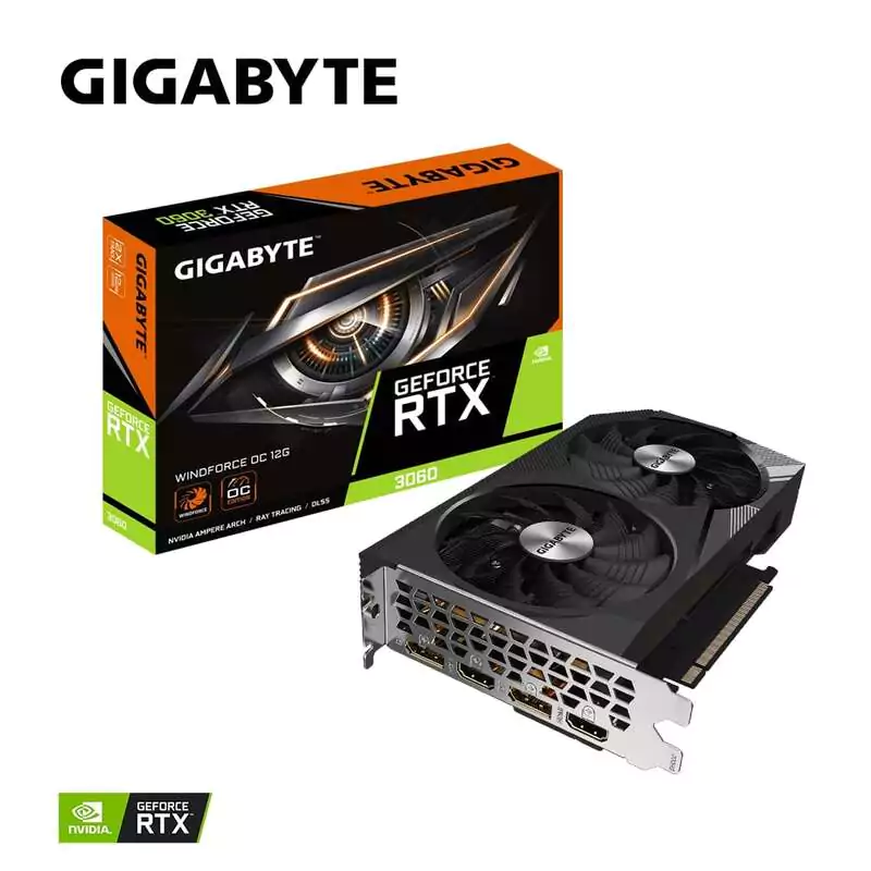 RTX3060Ti GIGABYTE NVIDIA GeForce グラボ Gigabyte Nvidia GeForce RTX 3060 WindForce OC 12GB GDDR6 Graphics