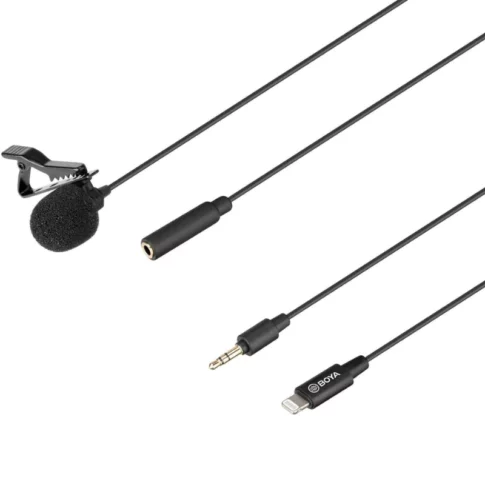 BOYA BY-M2 DIGITAL OMNIDIRECTIONAL LAVALIER MICROPHONE WITH DETACHABLE LIGHTNING CABLE (IOS) (13) BOYA BY-M2 DIGITAL OMNIDIRECTIONAL LAVALIER MICROPHONE WITH DETACHABLE LIGHTNING CABLE (IOS) (13)