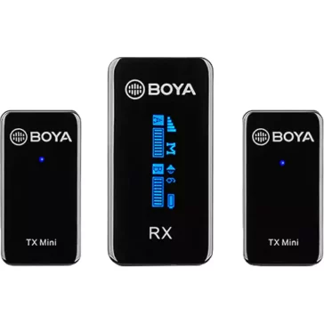 BOYA BY-XM6-S2 Mini Ultracompact 2-Person Wireless Microphone System for Cameras and Smartphones (2.4 GHz), BY-XM6-S2 MINI