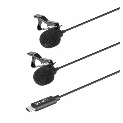Boya BY-M3D - Digital Dual Lavalier Microphones, Black (3) Boya BY-M3D - Digital Dual Lavalier Microphones, Black (3)