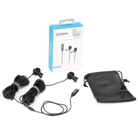 Boya BY-M3D - Digital Dual Lavalier Microphones, Black (5) Boya BY-M3D - Digital Dual Lavalier Microphones, Black (5)