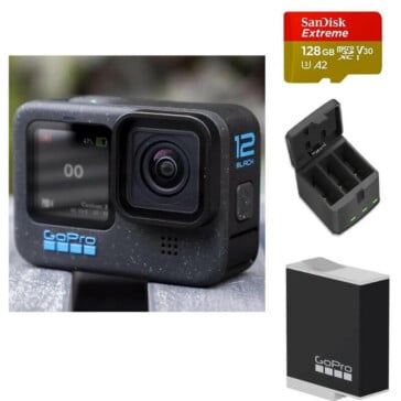 Gopro Hero 12 Battery Bundle Kit, 2 Years Warranty, GST Billing (Extra Enduro Battery + 3 Way Charger + Memory Card) Gopro hero 12 battery bundle kit