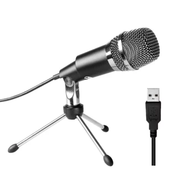 Fifine K668 USB Microphone Plug and Play Home Studio USB Condenser Microphone for Skype, Recordings for YouTube and Gaming