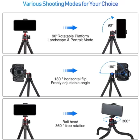 YT-11 Camera Flexible Tripod, Cell Phone Tripod Gorilla Tripod Lightweight Bendable Tripod with Heavy Duty Smartphone Stand (2) YT-11 Camera Flexible Tripod, Cell Phone Tripod Gorilla Tripod Lightweight Bendable Tripod with Heavy Duty Smartphone Stand (2)