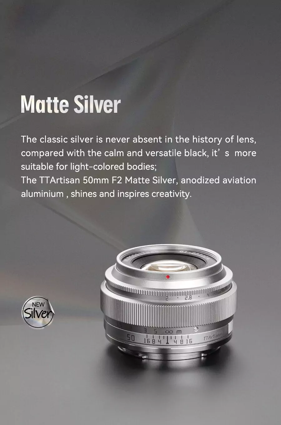 TTArtisan 50mm f/2 Lens for Sony E (Silver) – Design Info