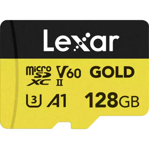 Lexar 128GB Professional GOLD UHS-II microSDXC Memory Card (1)