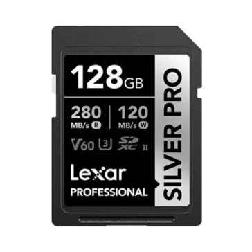 Lexar Professional 128Gb (Silver Pro, UHS-II) SD Card, 280 MB/s Read / 120MB/s Write Lexar Professional 128Gb (Silver Pro, UHS-II) SD Card, 280 MB/s Read / 120MB/s Write