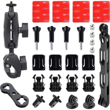 Motorcycle Accessory Bundle Compatible with Insta360 ONE X5, X4, X3, Ace Pro, Gopro and DJI OSMO Action Camera