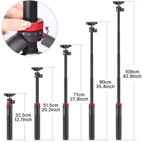 Ulanzi MT-44 Extendable Vlog Tripod (Black) (12) Ulanzi MT-44 Extendable Vlog Tripod (Black) (12)