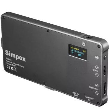 Simpex RGB Pocket LED Light with Built in 4000MAh Rechargeable Battery