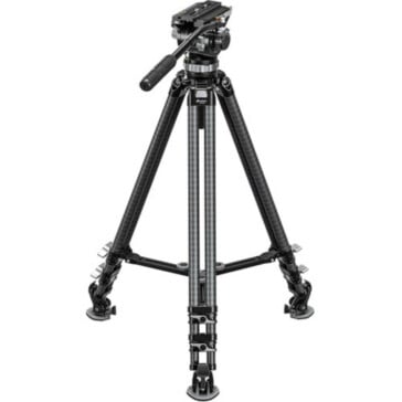 Leofoto Carbon Fiber Twin-Leg Tripod with Video Head System LVC-253C+BV-20