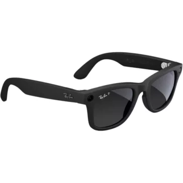 Meta Ray-Ban Wayfarer Glasses with Polarization (Matte Black, Standard)