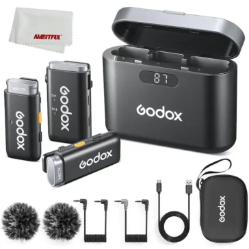 Godox WEC 2-Person Wireless Microphone System for Cameras and Mobile Devices (2.4 GHz)