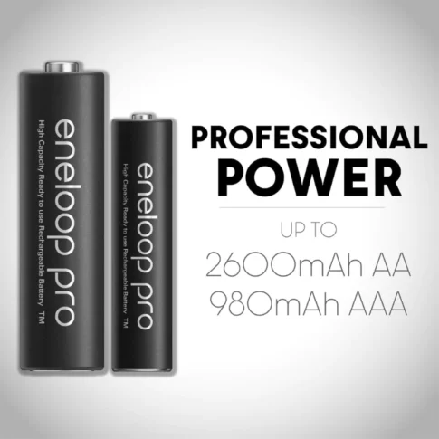 Panasonic Eneloop (Up to 2550 mAH) Pro AA high Capacity Ni-MH Pre-Charged Rechargeable Batteries, 4-Battery Pack (7) Panasonic Eneloop (Up to 2550 mAH) Pro AA high Capacity Ni-MH Pre-Charged Rechargeable Batteries, 4-Battery Pack (7)