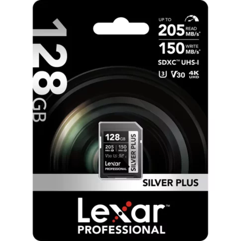 Lexar 128GB Professional SILVER PLUS UHS-I SDXC Memory Card (1) Lexar 128GB Professional SILVER PLUS UHS-I SDXC Memory Card (1)