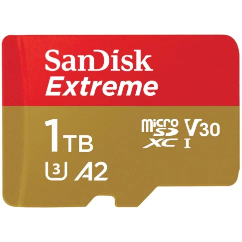 SanDisk Extreme 1TB microSDXC UHS-I, V30, 190MBs Read, 130MBs Write, Memory Card for 4K Video on Smartphones, Action Cams and Drones (1)
