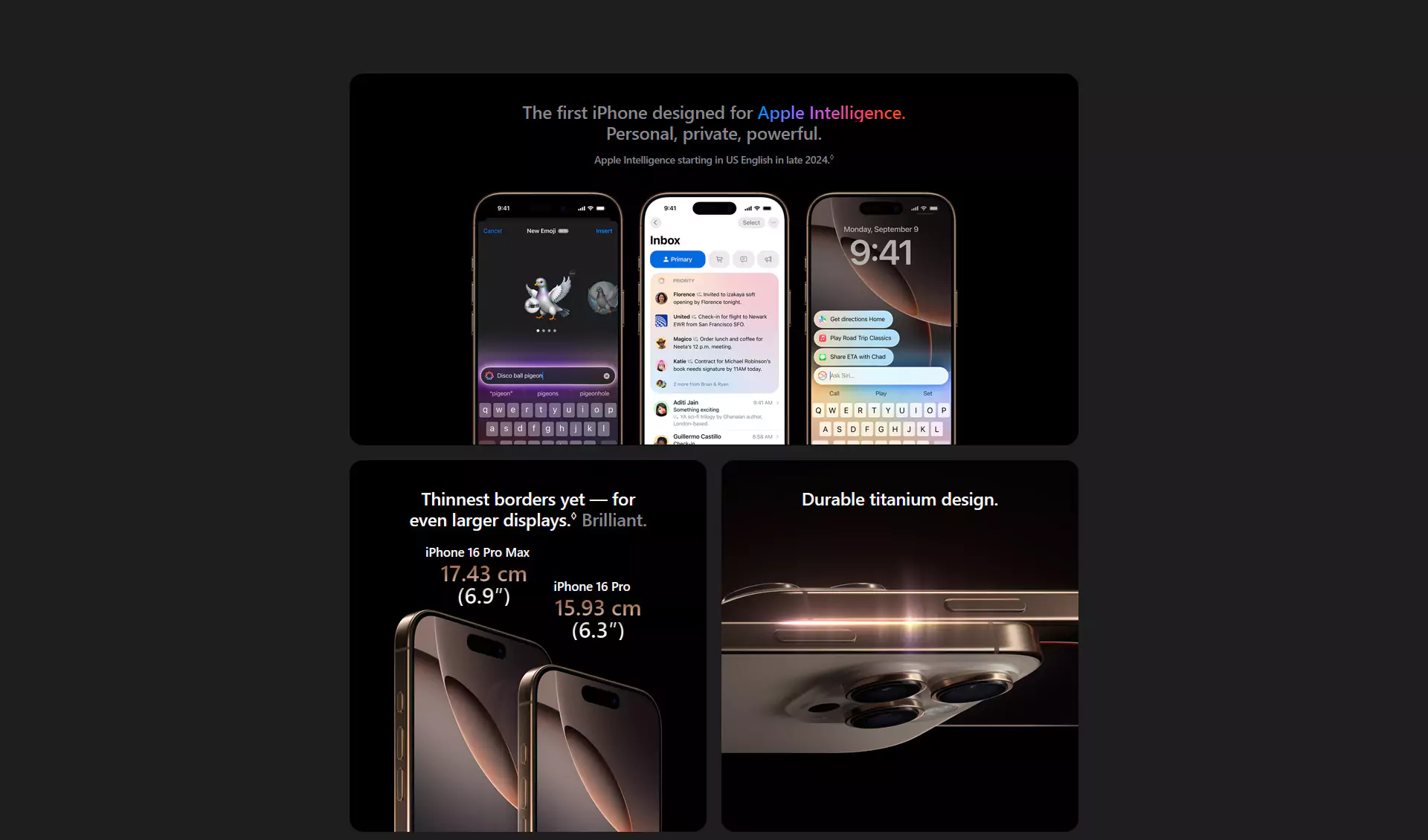 Apple iPhone 16 Pro (512GB, Desert Titanium) – Design Info