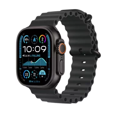Apple Watch Ultra 2 (GPS+Cellular) 49mm Titanium Case with Black Ocean Band - Black