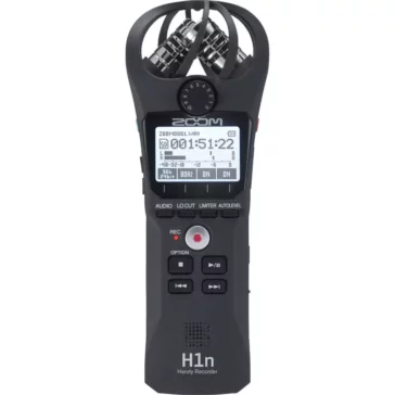 Zoom H1n 2-Input / 2-Track Portable Handy Recorder with Onboard X/Y Microphone (Black)