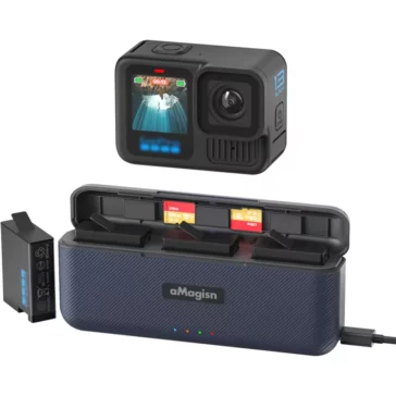 Gopro Hero 13 Charger Hub for Battery with USB Type-C Interface, Charging Cable (3 Batteries Closed Slot Battery Charging Hub)